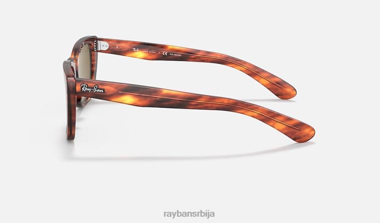 Ray-Ban цариббеан P0HP412 наочаре за сунце углачана пругаста хавана/браон мушкарци