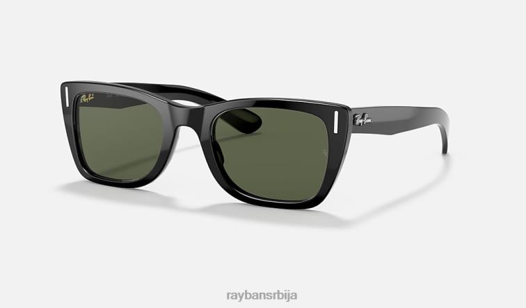 Ray-Ban цариббеан P0HP413 наочаре за сунце полирана црно/зелена мушкарци