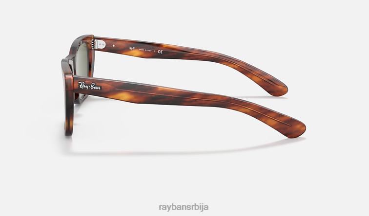 Ray-Ban цариббеан P0HP415 наочаре за сунце углачана пругаста хавана/зелена мушкарци