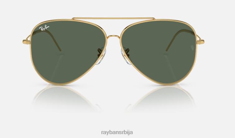 Ray-Ban авиатор реверс P0HP42 наочаре за сунце полирано златно/зелено мушкарци