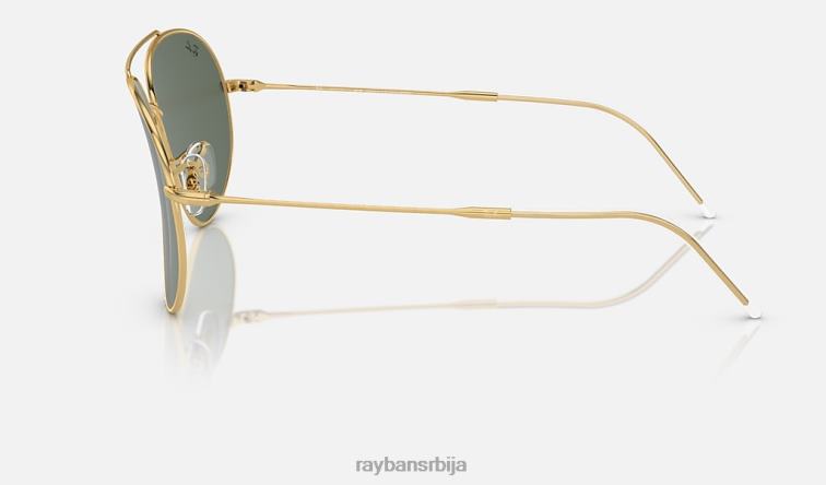 Ray-Ban авиатор реверс P0HP42 наочаре за сунце полирано златно/зелено мушкарци