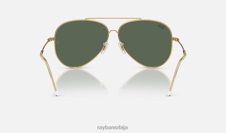 Ray-Ban авиатор реверс P0HP42 наочаре за сунце полирано златно/зелено мушкарци