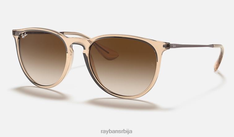 Ray-Ban ерика мешавина боја P0HP436 наочаре за сунце полирани провидни браон/браон мушкарци