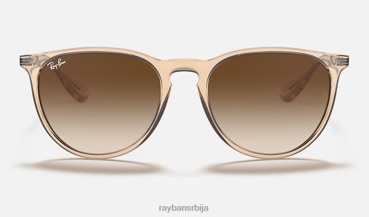 Ray-Ban ерика мешавина боја P0HP436 наочаре за сунце полирани провидни браон/браон мушкарци