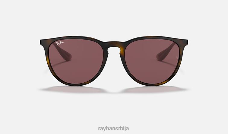 Ray-Ban ерика мешавина боја P0HP437 наочаре за сунце углачана хавана/тамнољубичаста мушкарци