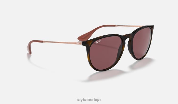 Ray-Ban ерика мешавина боја P0HP437 наочаре за сунце углачана хавана/тамнољубичаста мушкарци