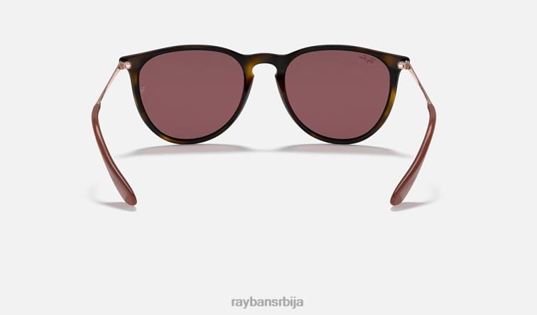 Ray-Ban ерика мешавина боја P0HP437 наочаре за сунце углачана хавана/тамнољубичаста мушкарци