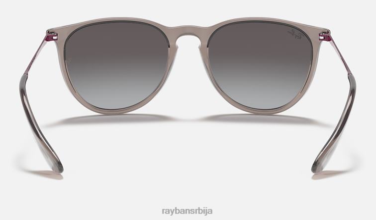 Ray-Ban ерика мешавина боја P0HP439 наочаре за сунце полирана провидна сива/сива мушкарци