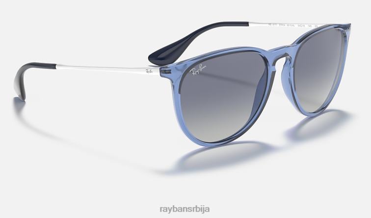 Ray-Ban ерика мешавина боја P0HP440 наочаре за сунце полирана провидна плава/плава мушкарци