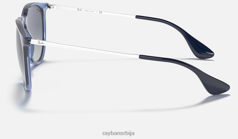Ray-Ban ерика мешавина боја P0HP440 наочаре за сунце полирана провидна плава/плава мушкарци