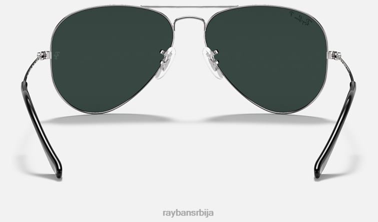 Ray-Ban авиаторско огледало P0HP441 наочаре за сунце полирано сребро/сребро мушкарци