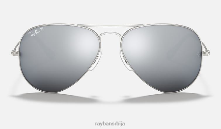 Ray-Ban авиаторско огледало P0HP442 наочаре за сунце мат сребрно/сива мушкарци