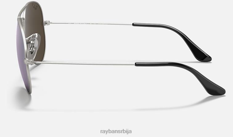 Ray-Ban авиаторско огледало P0HP442 наочаре за сунце мат сребрно/сива мушкарци