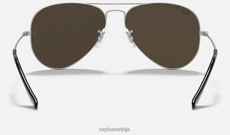 Ray-Ban авиаторско огледало P0HP442 наочаре за сунце мат сребрно/сива мушкарци