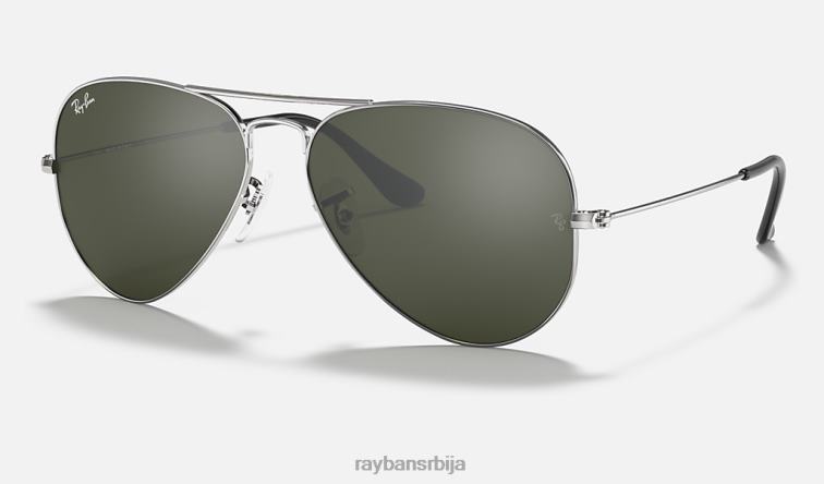 Ray-Ban авиаторско огледало P0HP443 наочаре за сунце полирано сребро/сребро мушкарци