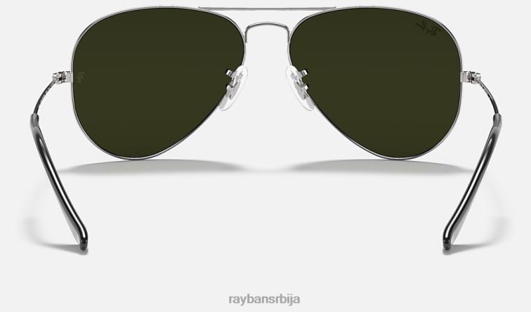 Ray-Ban авиаторско огледало P0HP443 наочаре за сунце полирано сребро/сребро мушкарци