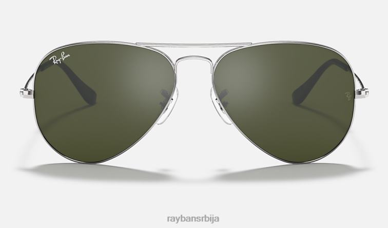 Ray-Ban авиаторско огледало P0HP444 наочаре за сунце полирано сребро/сребро мушкарци