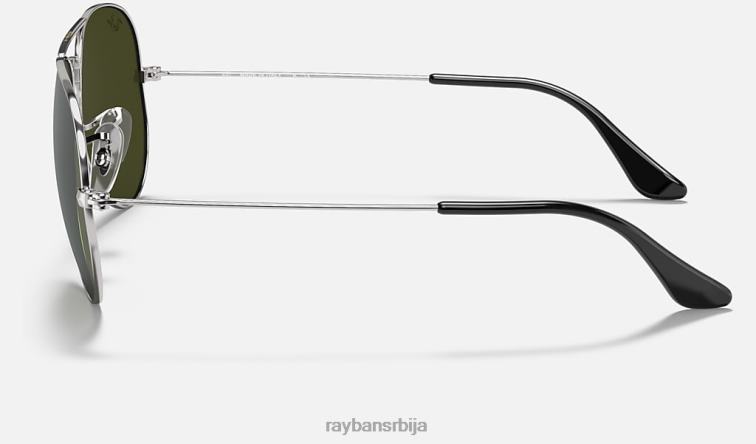 Ray-Ban авиаторско огледало P0HP444 наочаре за сунце полирано сребро/сребро мушкарци