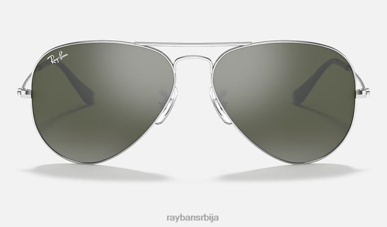 Ray-Ban авиаторско огледало P0HP445 наочаре за сунце полирано сребро/сребро мушкарци