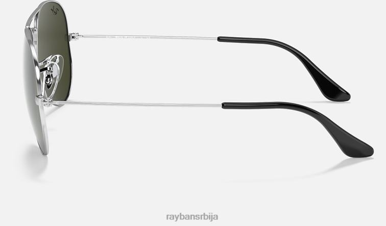 Ray-Ban авиаторско огледало P0HP445 наочаре за сунце полирано сребро/сребро мушкарци