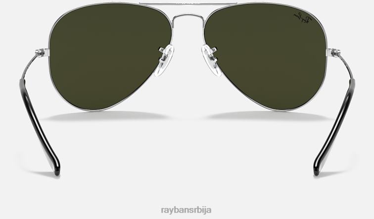 Ray-Ban авиаторско огледало P0HP445 наочаре за сунце полирано сребро/сребро мушкарци
