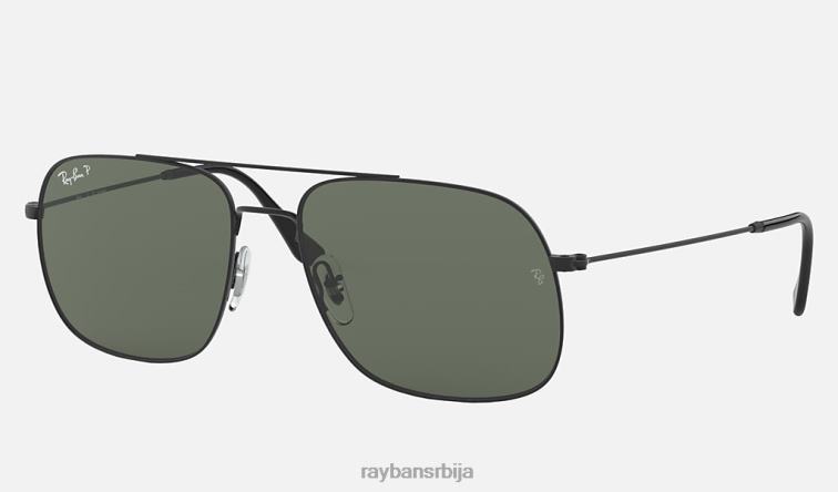 Ray-Ban андреа P0HP447 наочаре за сунце мат црна/тамно зелена мушкарци