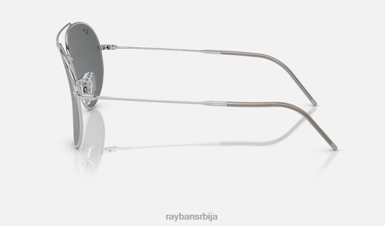 Ray-Ban авиатор реверс P0HP45 наочаре за сунце полирана сребрна/тамно сива мушкарци