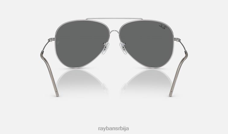 Ray-Ban авиатор реверс P0HP45 наочаре за сунце полирана сребрна/тамно сива мушкарци