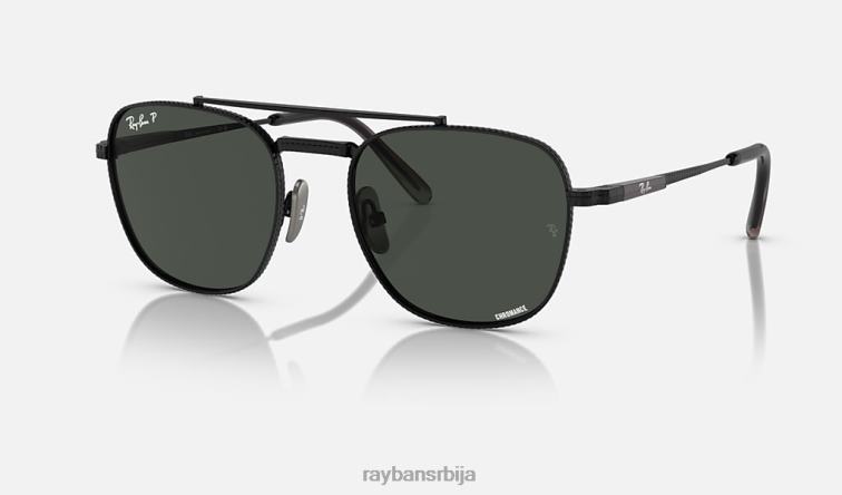 Ray-Ban франк ии титанијум P0HP460 наочаре за сунце полирана црна/тамно сива мушкарци