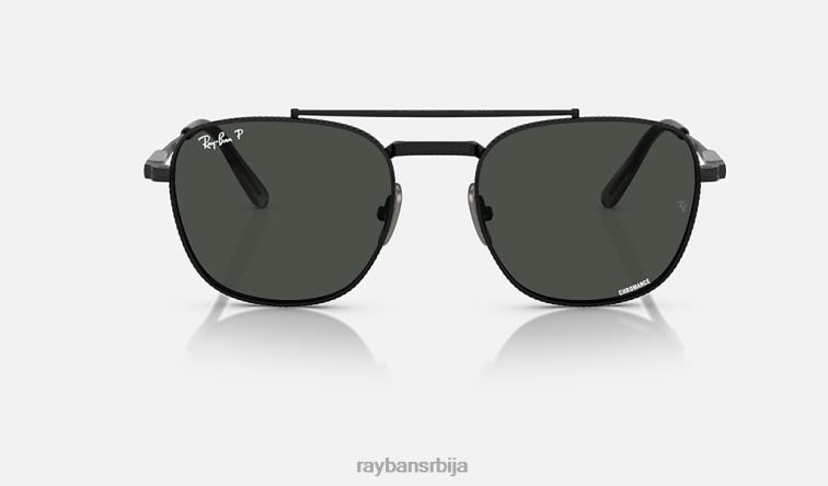 Ray-Ban франк ии титанијум P0HP460 наочаре за сунце полирана црна/тамно сива мушкарци