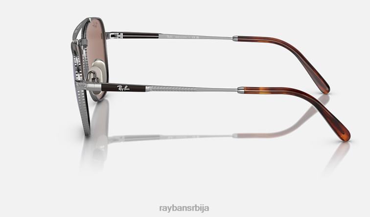Ray-Ban франк ии титанијум P0HP461 наочаре за сунце полирано сребрно/сиво плаво мушкарци