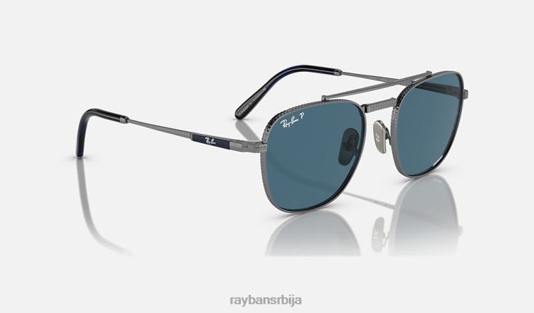 Ray-Ban франк ии титанијум P0HP462 наочаре за сунце углачан гунметал/плаво мушкарци