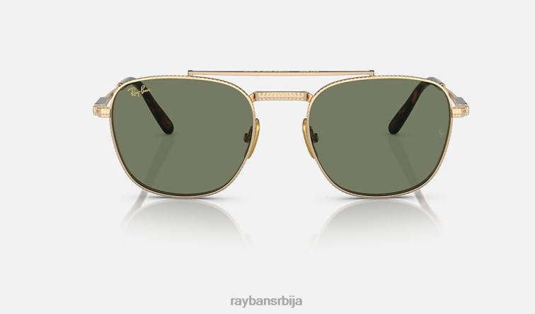 Ray-Ban франк ии титанијум P0HP463 наочаре за сунце полирано златно/зелено мушкарци