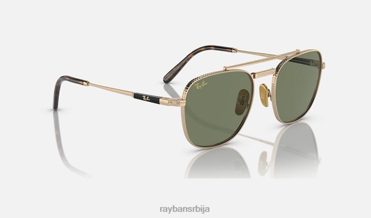 Ray-Ban франк ии титанијум P0HP463 наочаре за сунце полирано златно/зелено мушкарци