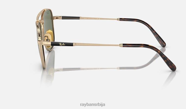 Ray-Ban франк ии титанијум P0HP463 наочаре за сунце полирано златно/зелено мушкарци