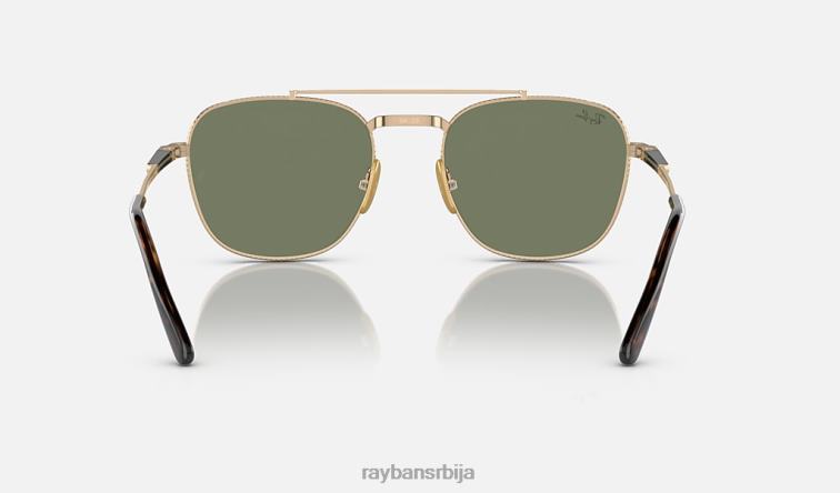 Ray-Ban франк ии титанијум P0HP463 наочаре за сунце полирано златно/зелено мушкарци