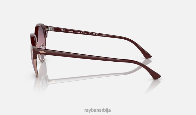 Ray-Ban цлуброунд хроманце P0HP464 наочаре за сунце полирани бордо на ружичасто злато/злато/црвено мушкарци