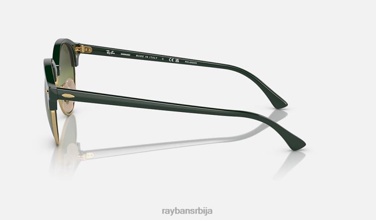 Ray-Ban цлуброунд хроманце P0HP466 наочаре за сунце полирано зелено на злату/сребру/зелено мушкарци
