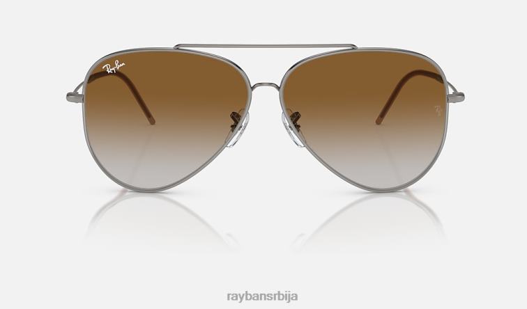 Ray-Ban авиатор реверс P0HP46 наочаре за сунце углачан гунметал/браон мушкарци