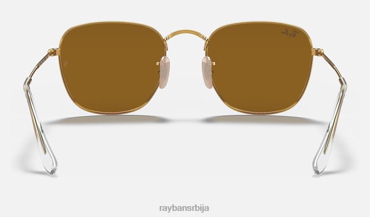 Ray-Ban искрен P0HP472 наочаре за сунце полирано злато/браон мушкарци