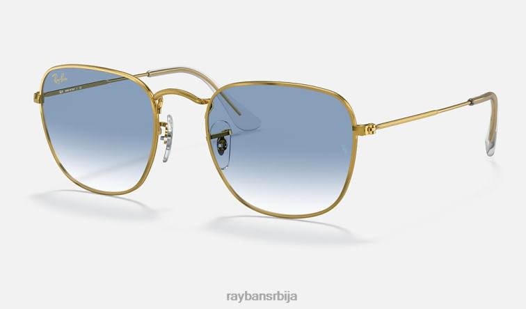 Ray-Ban искрен P0HP474 наочаре за сунце полирано злато/светло плаво мушкарци