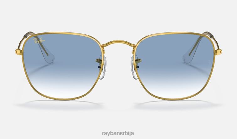 Ray-Ban искрен P0HP474 наочаре за сунце полирано злато/светло плаво мушкарци