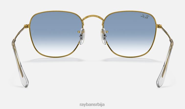Ray-Ban искрен P0HP474 наочаре за сунце полирано злато/светло плаво мушкарци