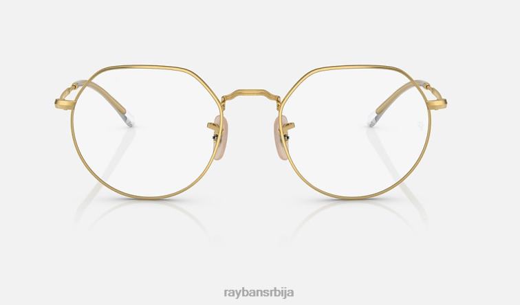 Ray-Ban џек прелази P0HP476 наочаре за сунце полирано злато/провидно/плаво мушкарци