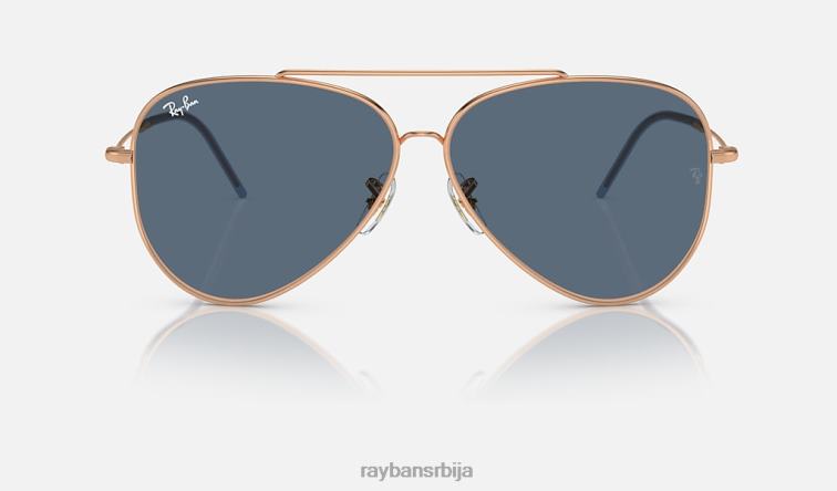 Ray-Ban авиатор реверс P0HP47 наочаре за сунце полирано ружичасто злато/плаво мушкарци
