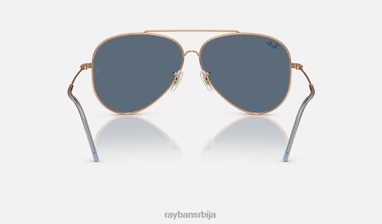 Ray-Ban авиатор реверс P0HP47 наочаре за сунце полирано ружичасто злато/плаво мушкарци