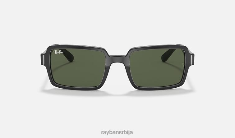 Ray-Ban бењи P0HP483 наочаре за сунце полирана црно/зелена мушкарци