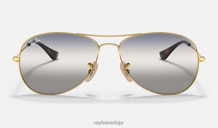 Ray-Ban кокпит би-градијент P0HP484 наочаре за сунце полирано златно/плаво/сиво мушкарци