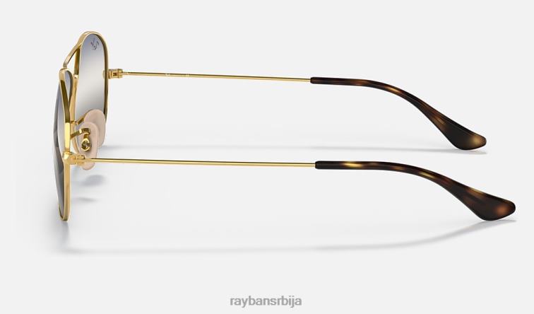 Ray-Ban кокпит би-градијент P0HP484 наочаре за сунце полирано златно/плаво/сиво мушкарци