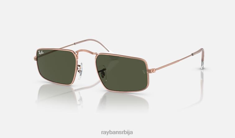 Ray-Ban јулие P0HP486 наочаре за сунце полирано ружичасто злато/зелено мушкарци
